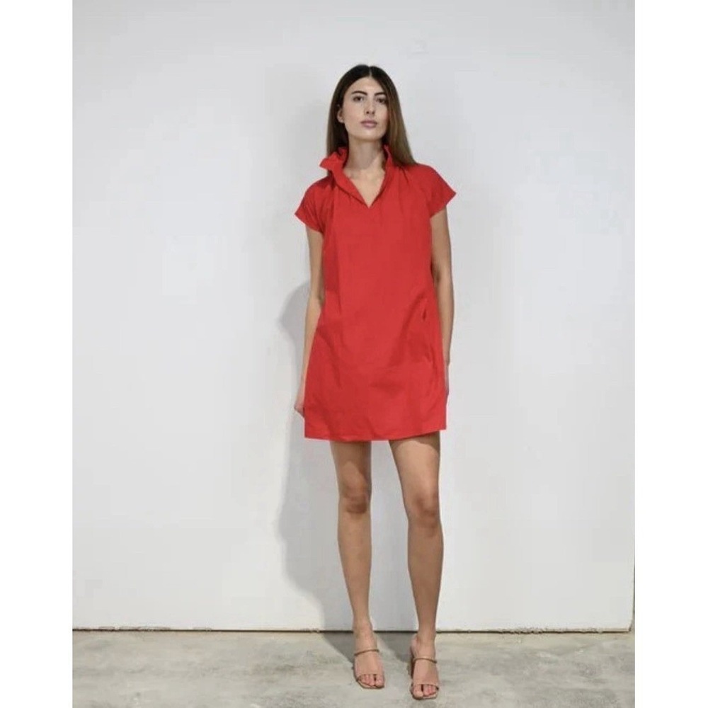 Never a Wallflower Women's Vicki Short Sleeve Dress Red medium NEW